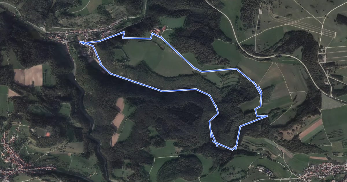 Маршрут Trailfinger Schlucht на спутниковом снимке