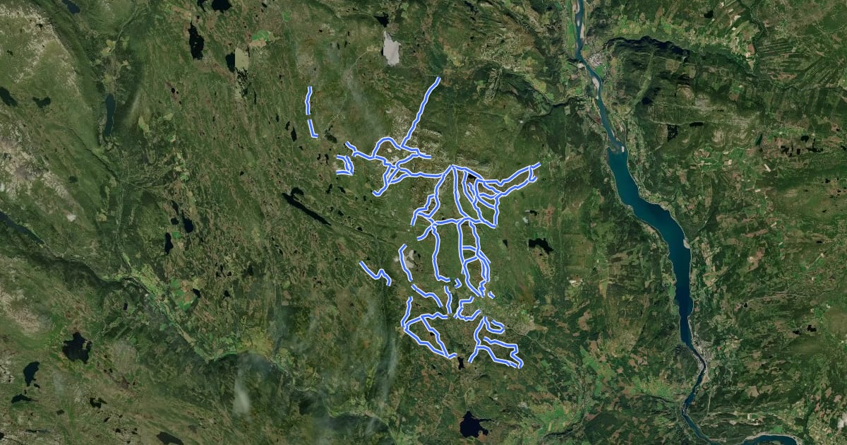 Маршрут Trailguide Skeikampen на спутниковом снимке