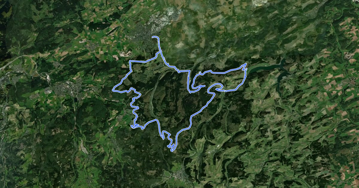 Маршрут Trailtour на спутниковом снимке