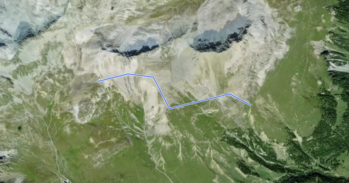 Маршрут Trais Fluors Trail на спутниковом снимке