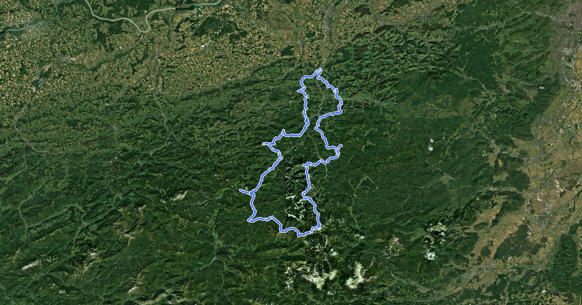 Маршрут Traisentaler Rundwanderweg на спутниковом снимке