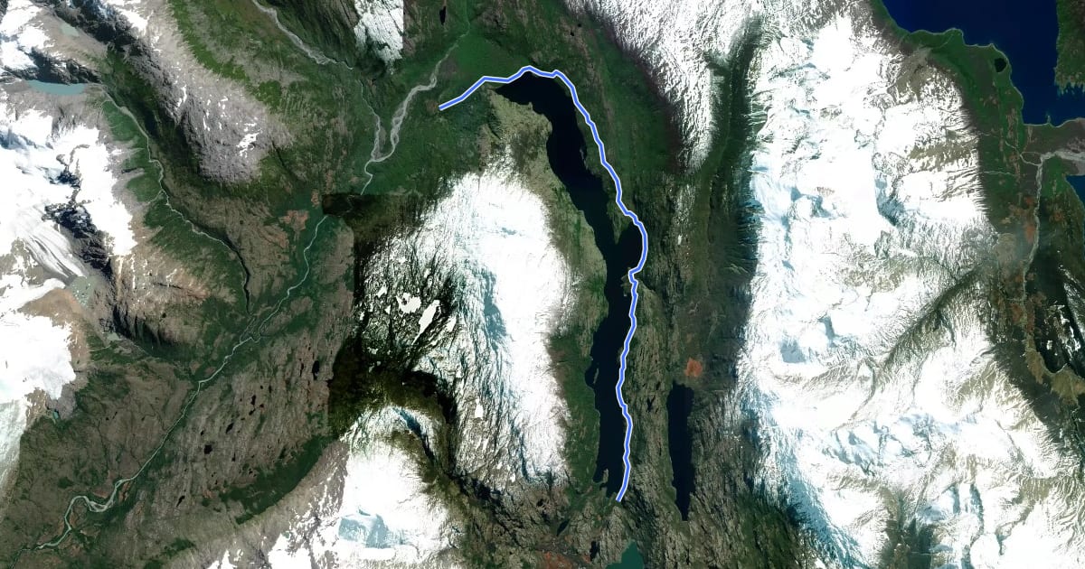 Маршрут Tramo 4: Lago Alegre на спутниковом снимке