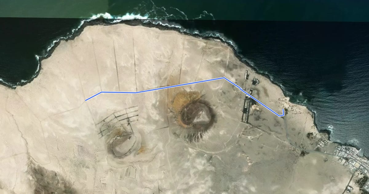 Маршрут Tramo06 - Bebbedero Del Espino - Playa de San Juan на спутниковом снимке