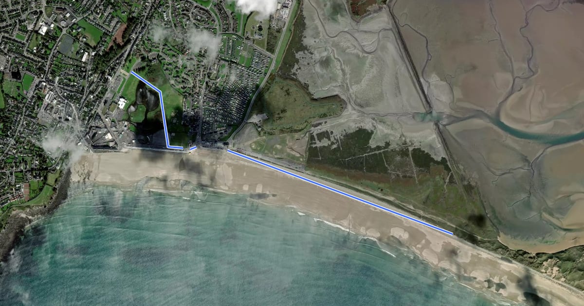 Маршрут Tramore Dunes Walk на спутниковом снимке