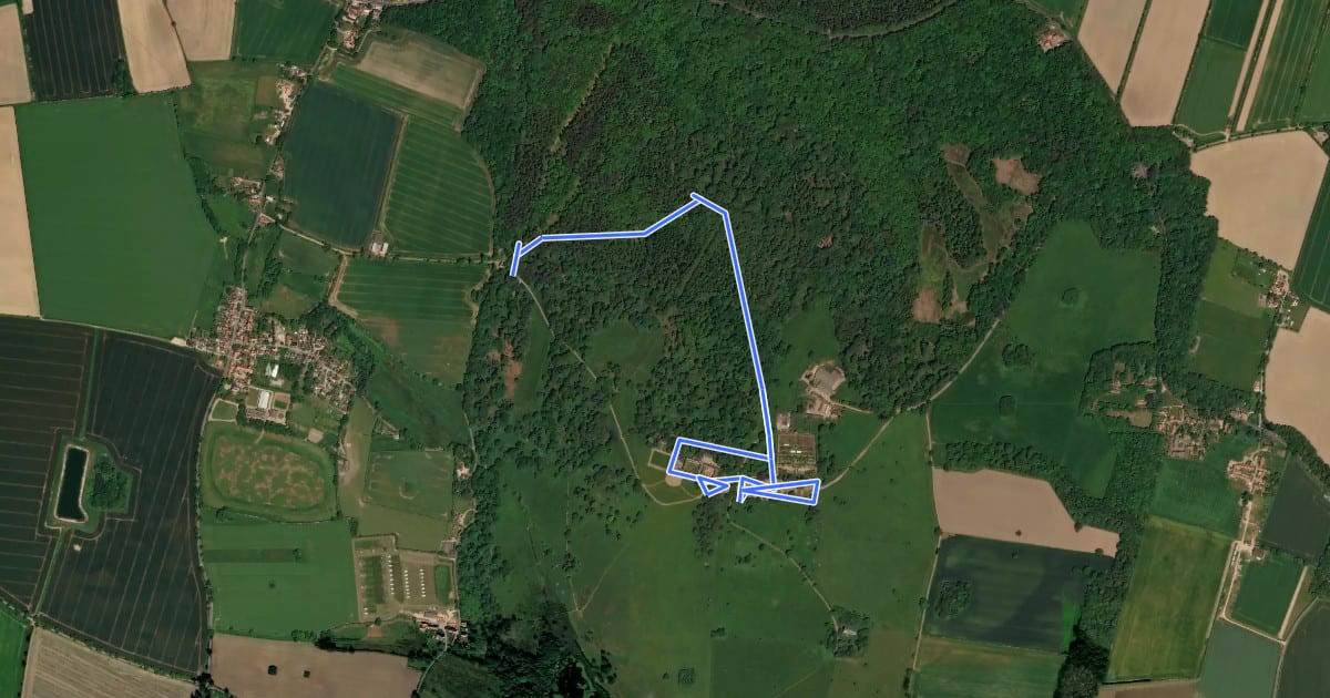 Маршрут Tramper Route, Felbrigg на спутниковом снимке