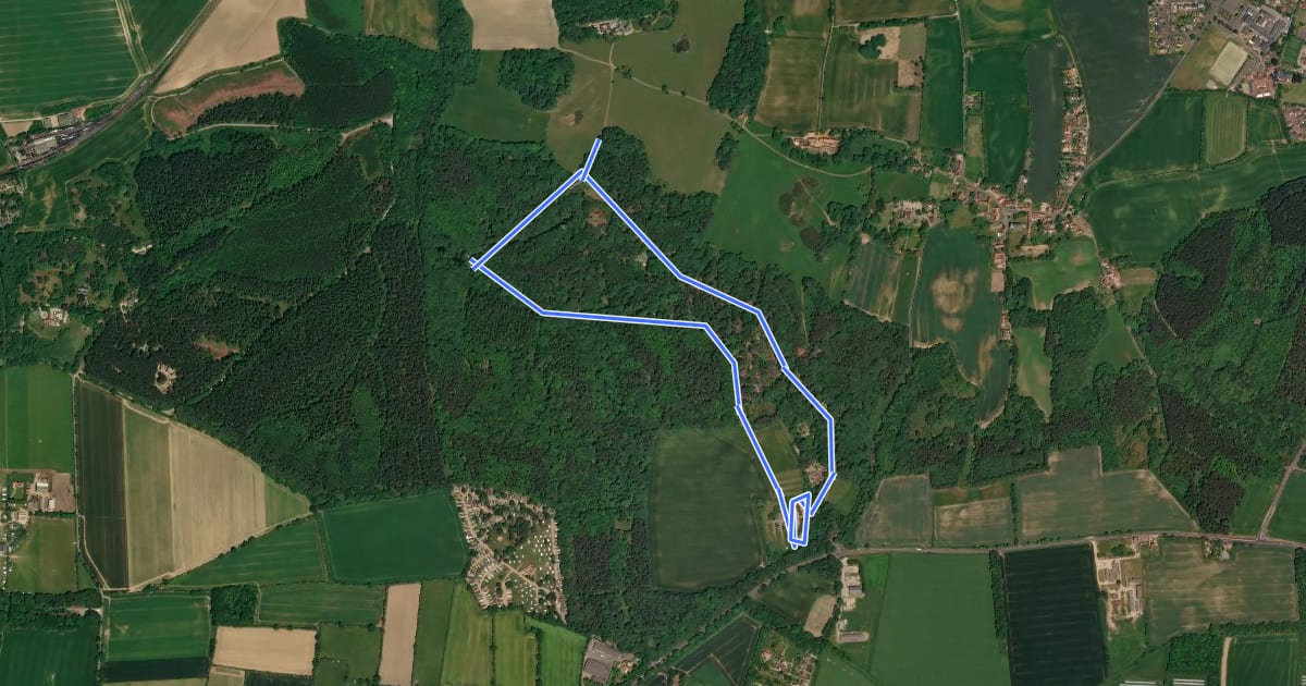 Маршрут Tramper Route, Sheringham Park на спутниковом снимке