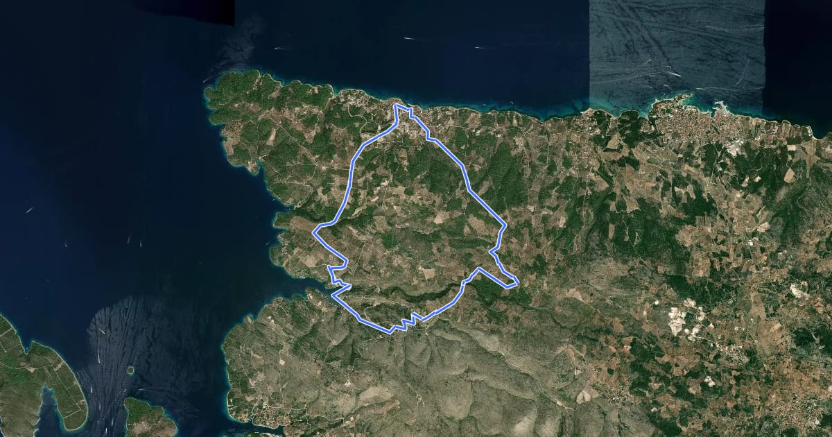 Маршрут Tramuntana на спутниковом снимке