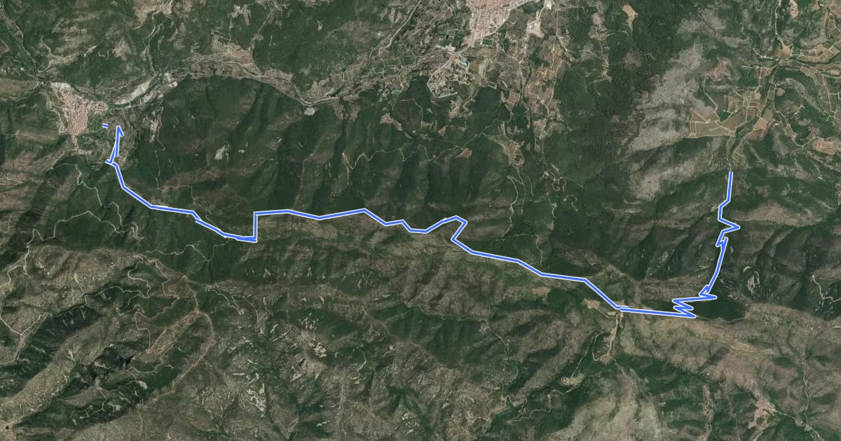 Маршрут Trans- Espadan (GR 36) на спутниковом снимке