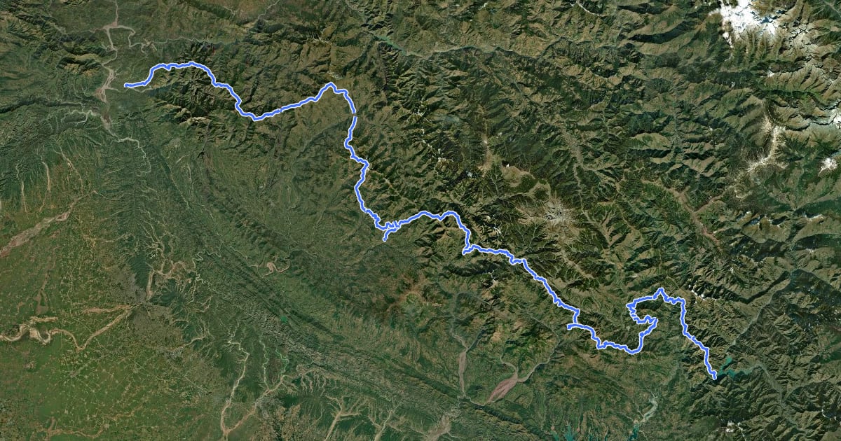 Маршрут Trans Jammu Traverse на спутниковом снимке