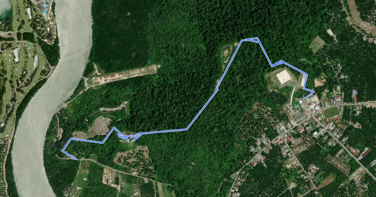 Маршрут Trans-Jugra Hiking Trail на спутниковом снимке