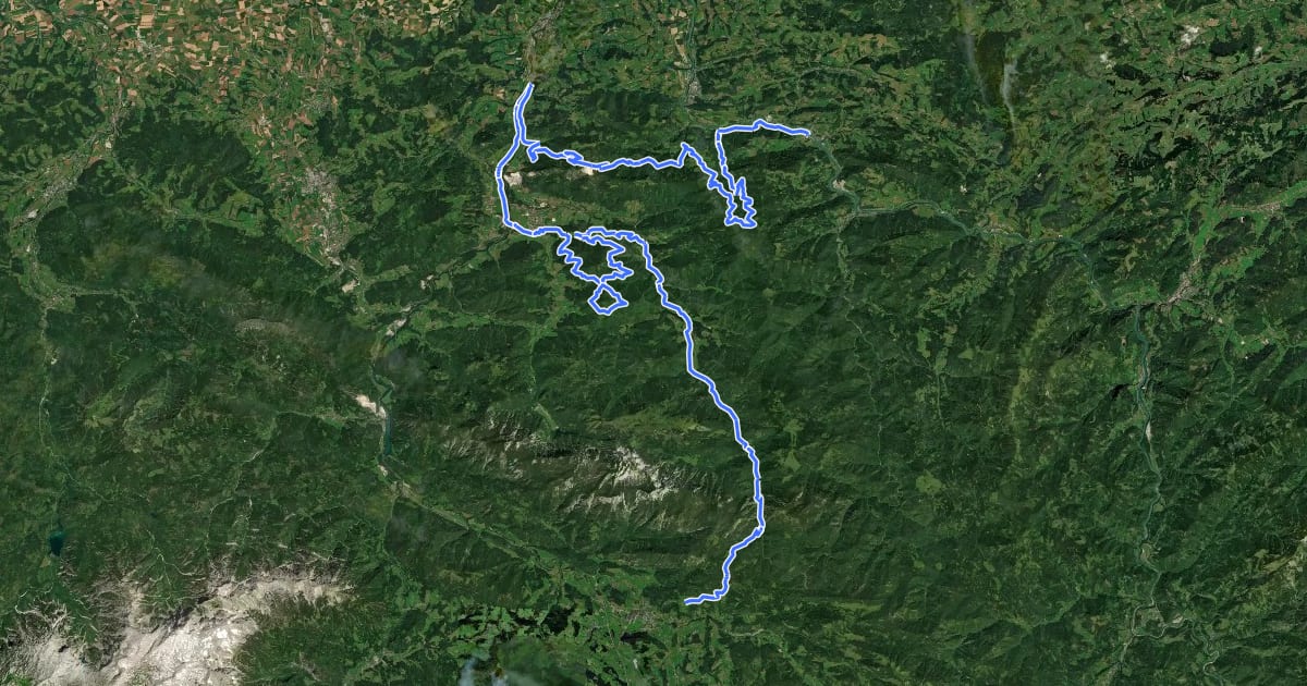 Маршрут Trans Nationalpark на спутниковом снимке