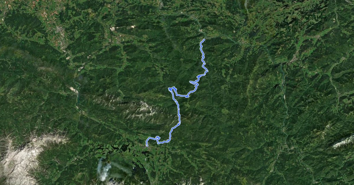 Маршрут Trans Nationalpark - Etappe 2 на спутниковом снимке