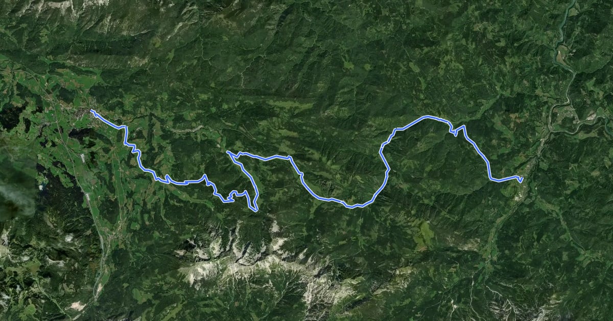 Маршрут Trans Nationalpark - Etappe 3 на спутниковом снимке