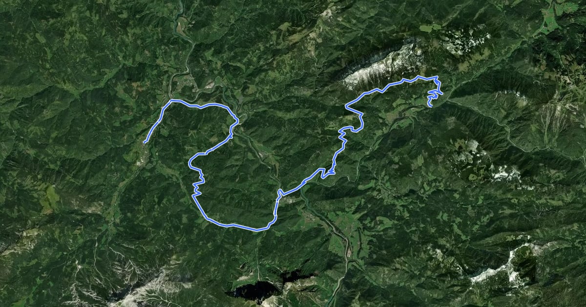 Маршрут Trans Nationalpark - Etappe 4 на спутниковом снимке