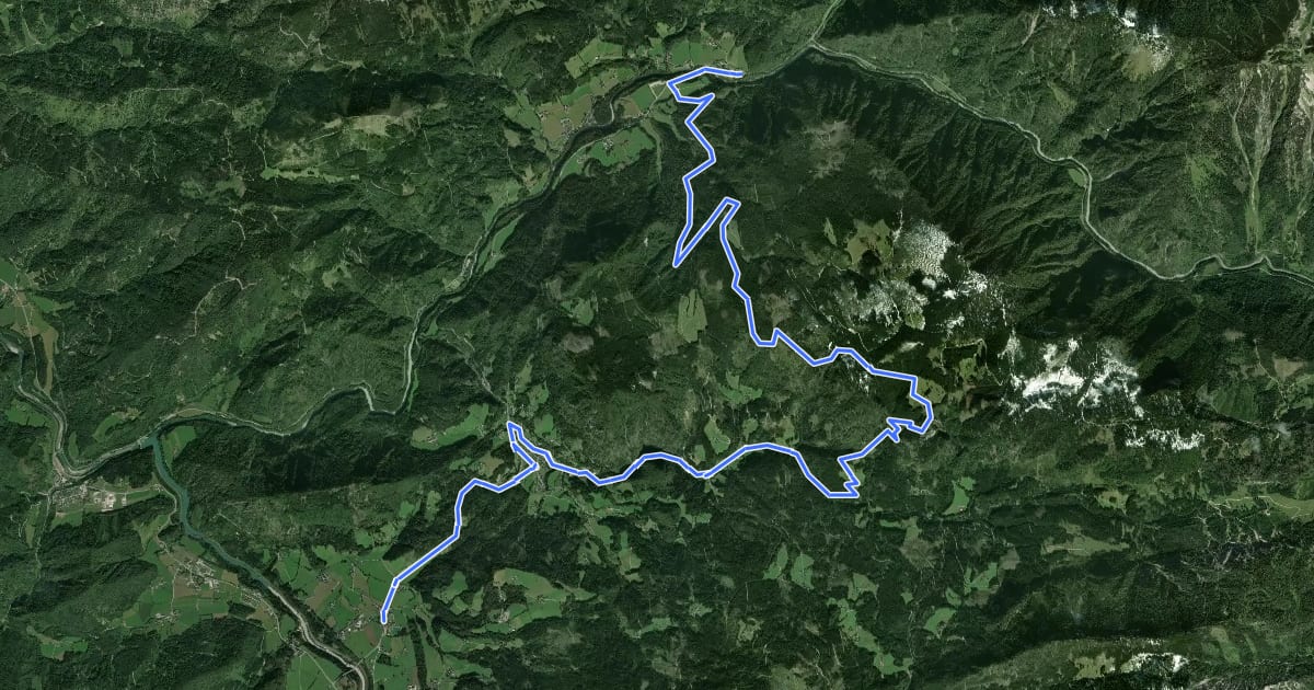 Маршрут Trans Nationalpark - Etappe 5 на спутниковом снимке