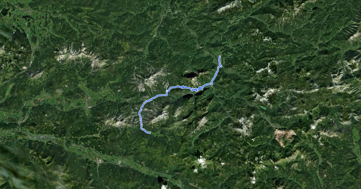 Маршрут Trans Nationalpark - Etappe 6 на спутниковом снимке