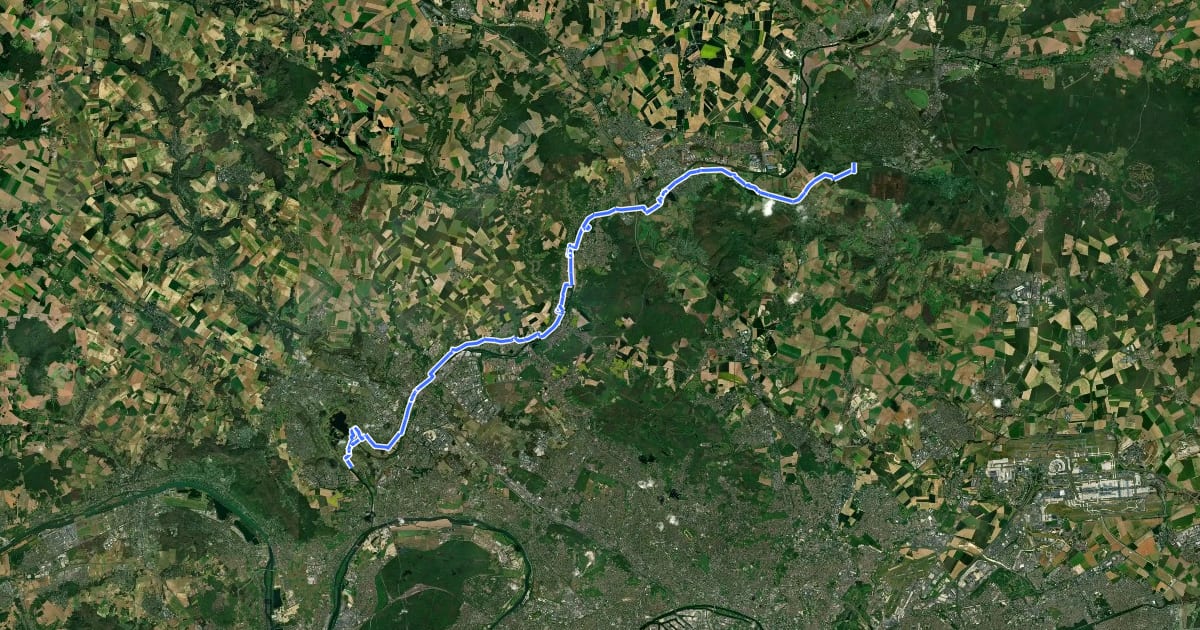 Маршрут Trans'Oise 11 (Baillon - Ver-sur-Launette) на спутниковом снимке