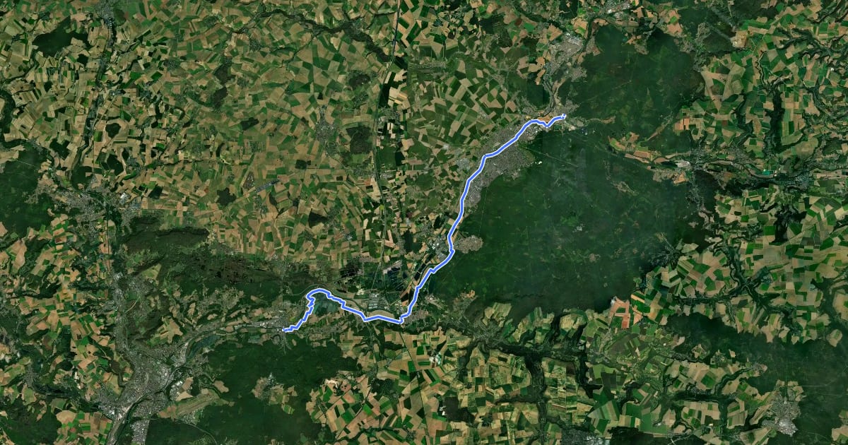 Маршрут Trans'Oise 6 (Pont-St-Maxence - Choisy-au-Bac) на спутниковом снимке