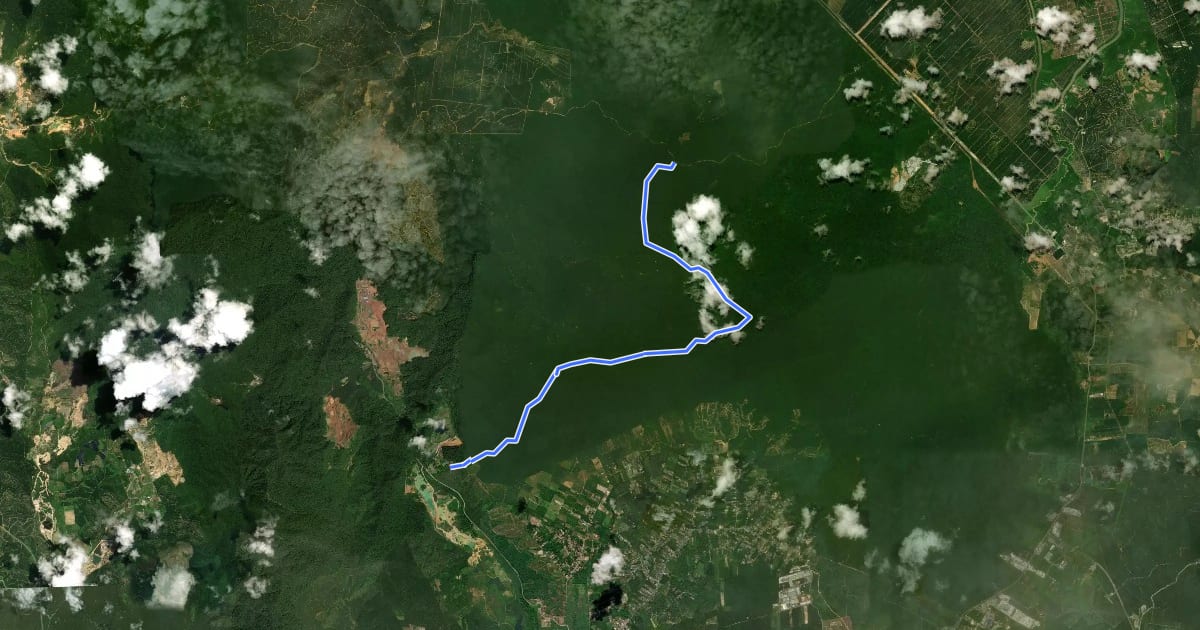 Маршрут Trans Panti Trail на спутниковом снимке