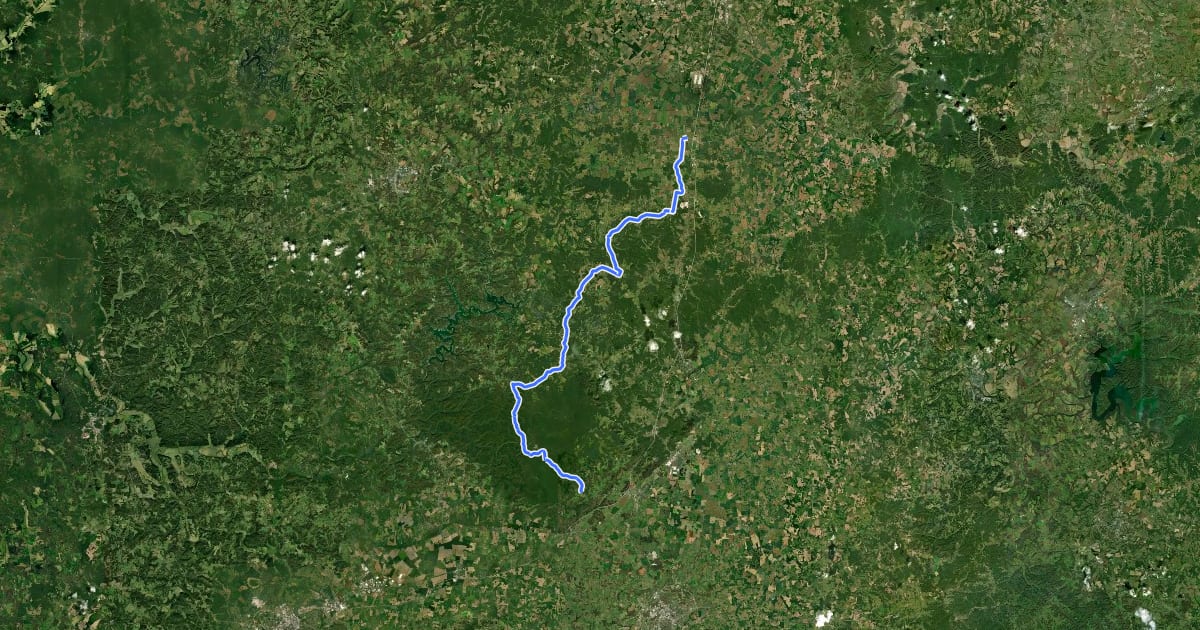 Маршрут TransAmerica Trail (Mammoth Cave loop) на спутниковом снимке