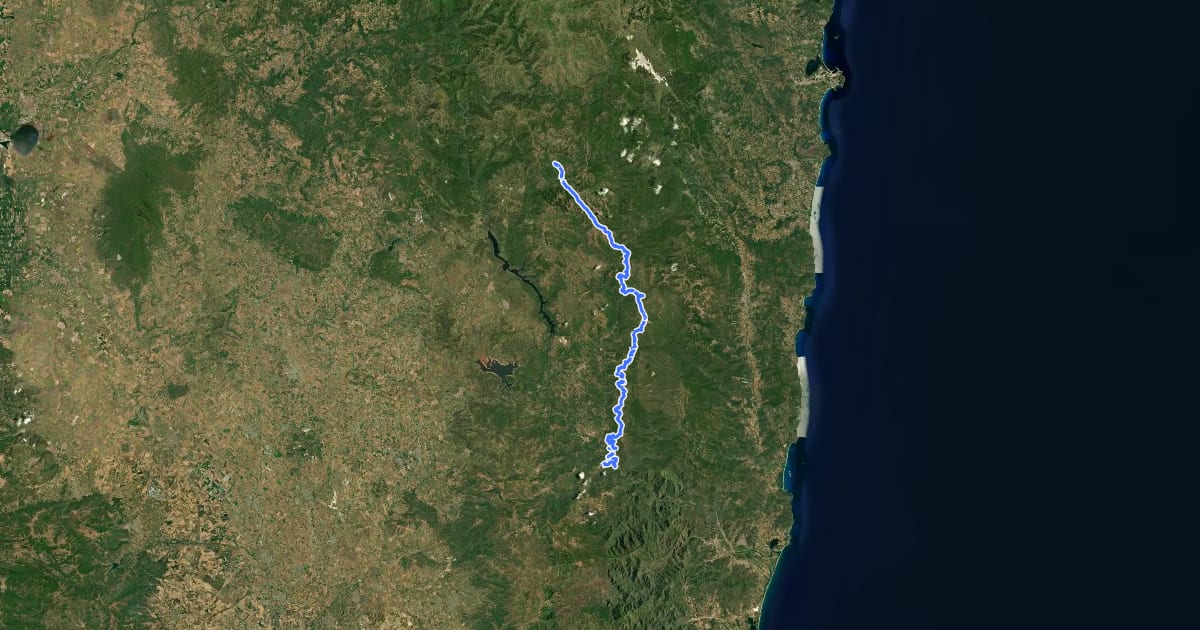 Маршрут TranSardinia stage 6 на спутниковом снимке