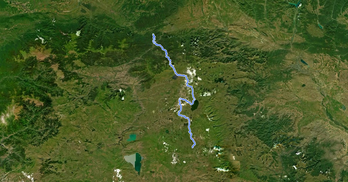 Маршрут Transcaucasian Trail на спутниковом снимке