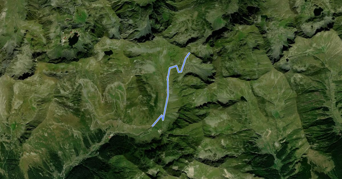 Маршрут Transfăgărășan - Fereastra Zmeilor на спутниковом снимке