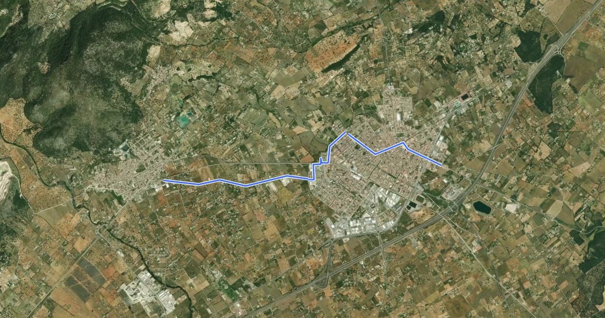 Маршрут Transit Inca на спутниковом снимке