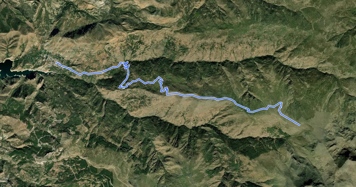 Маршрут Transnevada Ruta A на спутниковом снимке
