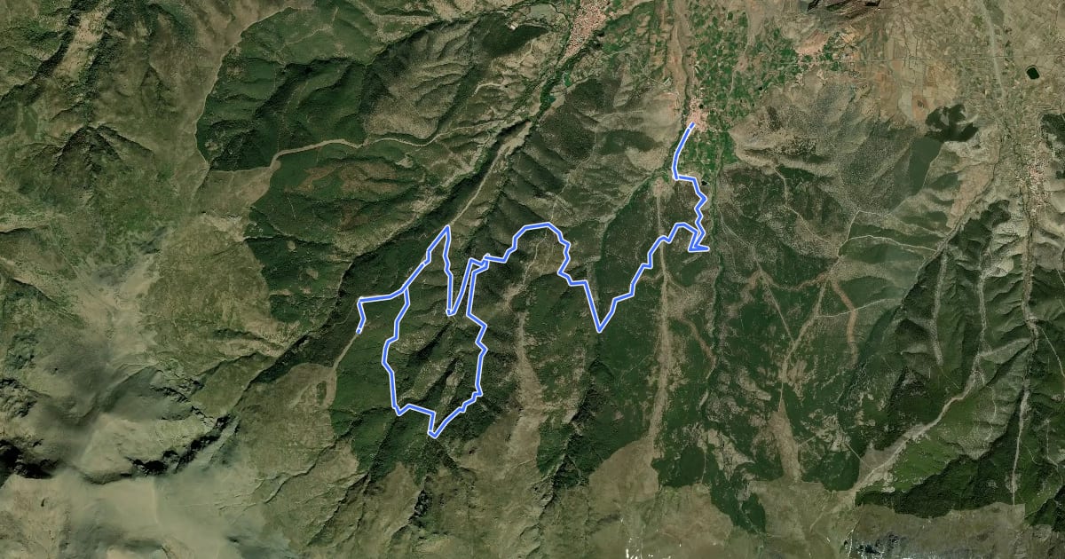 Маршрут Transnevada Ruta B на спутниковом снимке