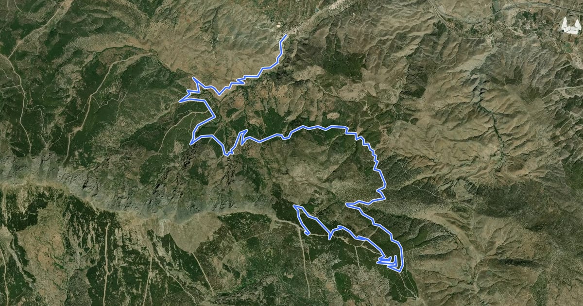 Маршрут Transnevada Ruta C на спутниковом снимке