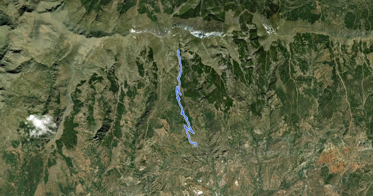 Маршрут Transnevada Ruta F на спутниковом снимке