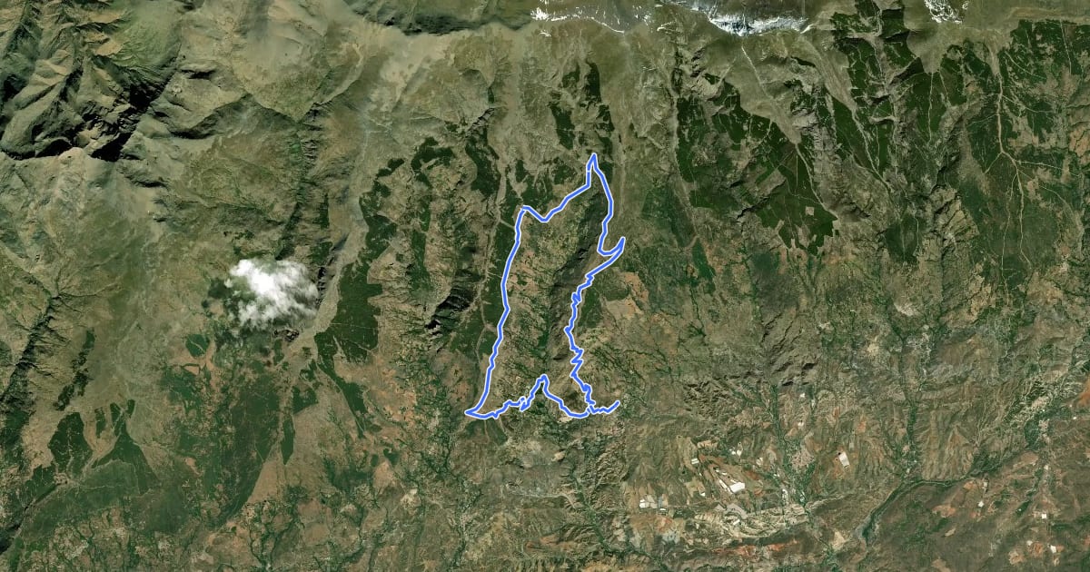 Маршрут Transnevada Ruta G на спутниковом снимке