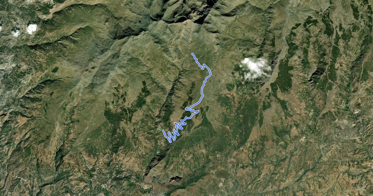 Маршрут Transnevada Ruta H на спутниковом снимке