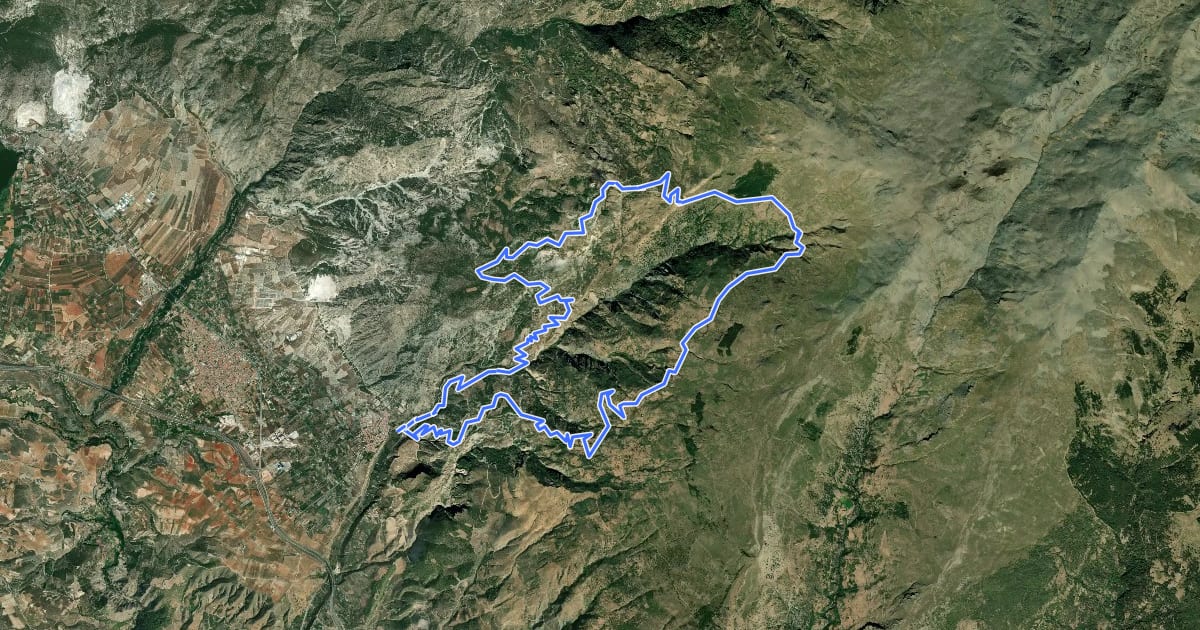 Маршрут Transnevada Ruta I на спутниковом снимке