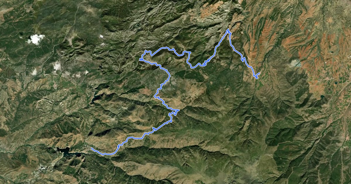 Маршрут Transnevada (Stage 1 / 8) на спутниковом снимке