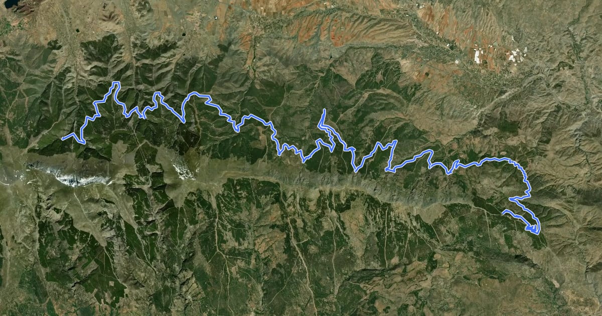 Маршрут Transnevada (Stage 3 / 8) на спутниковом снимке