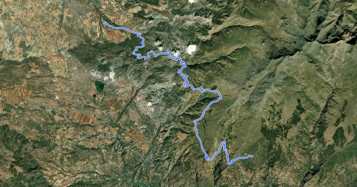 Маршрут Transnevada (Stage 7 / 8) на спутниковом снимке