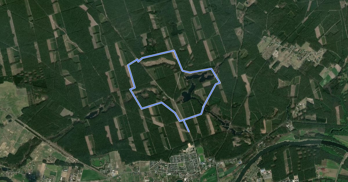 Маршрут Trasa biegowa nr. 1 на спутниковом снимке