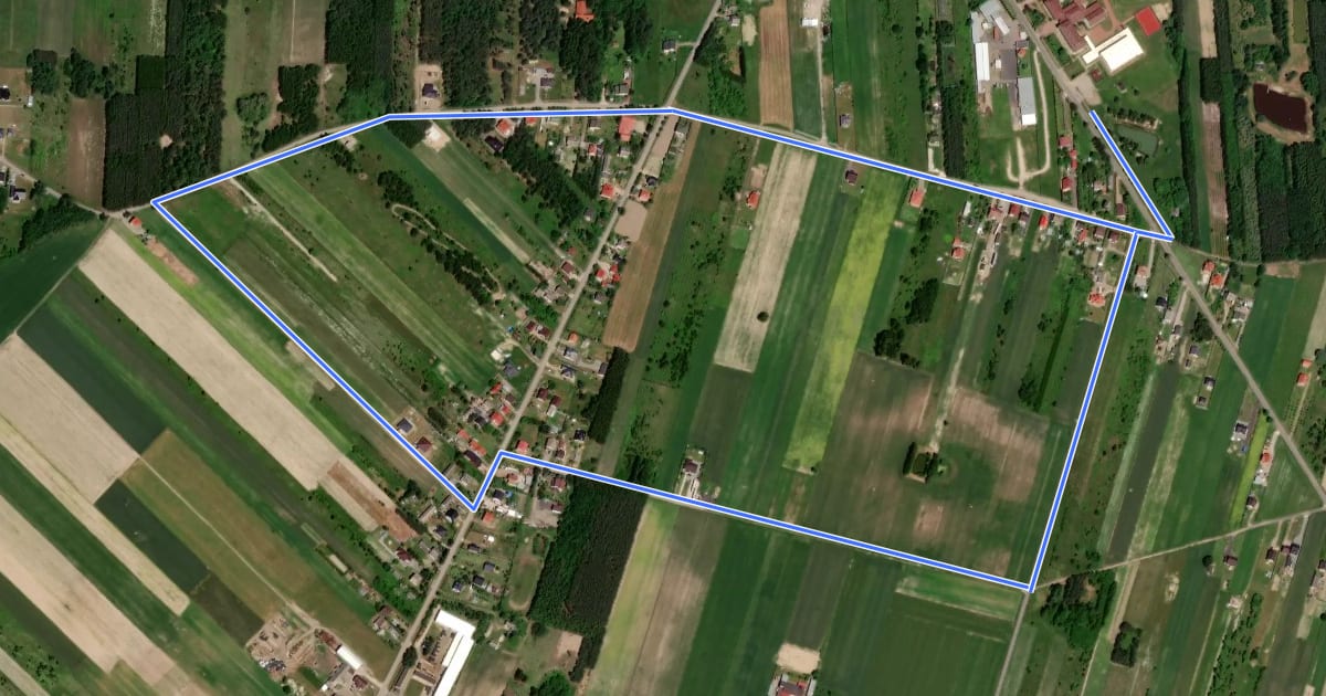Маршрут Trasa nr 1 Wolanów (zielona) на спутниковом снимке