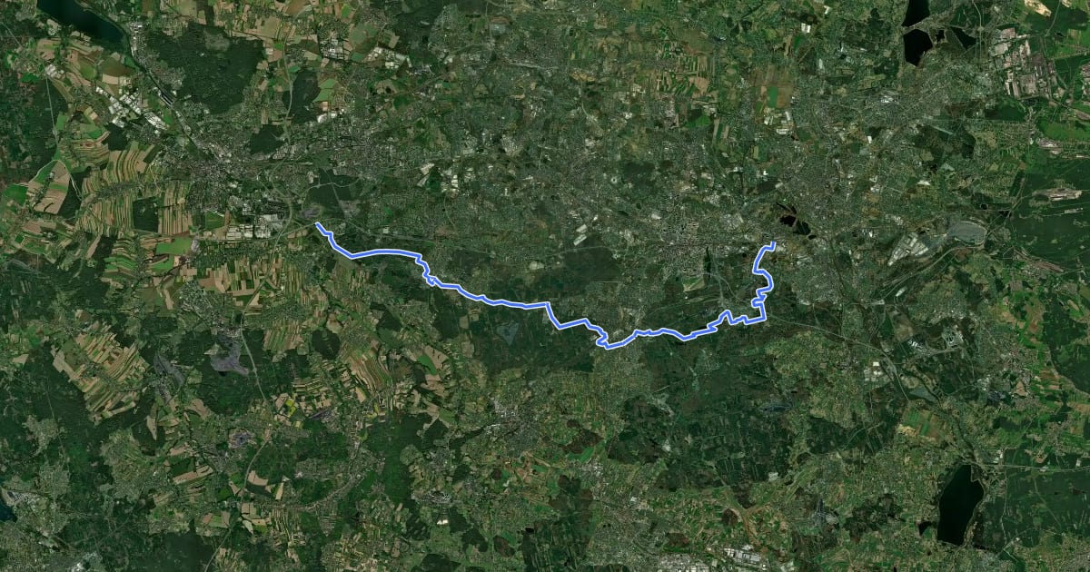 Маршрут Trasa nr 3 (Gliwice - Sławków) на спутниковом снимке