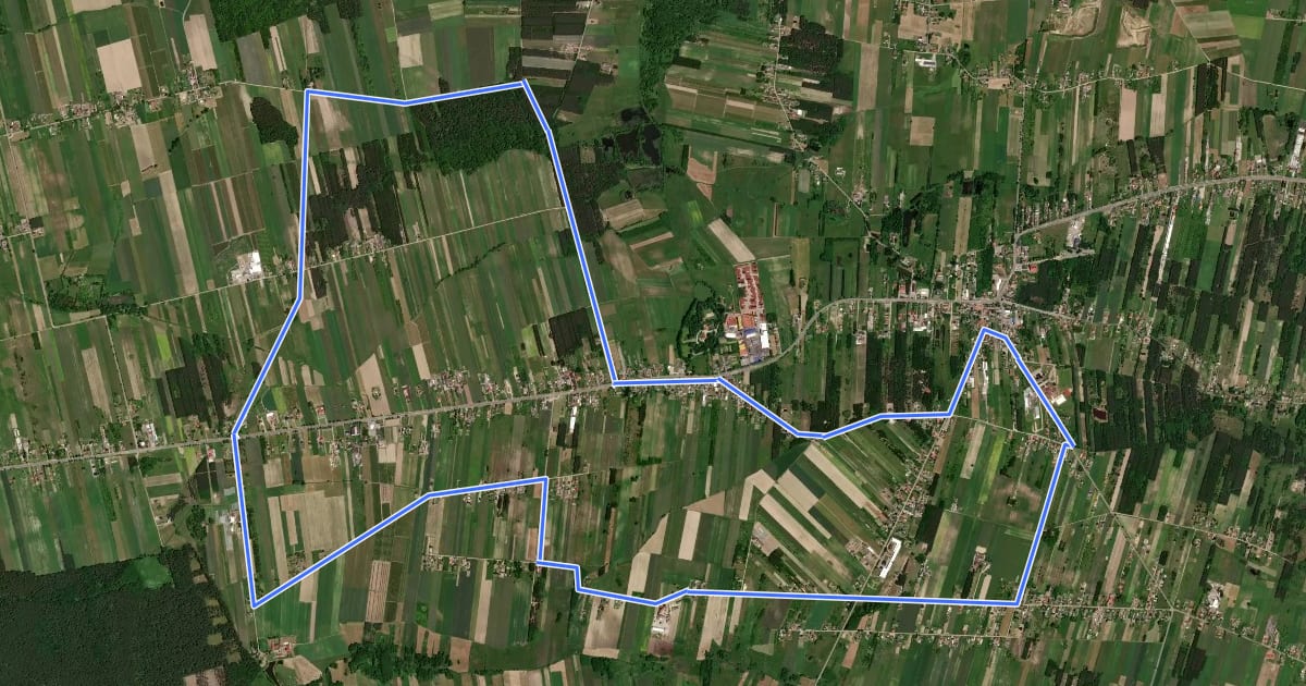 Маршрут Trasa nr 3 Wolanów (czarna) на спутниковом снимке