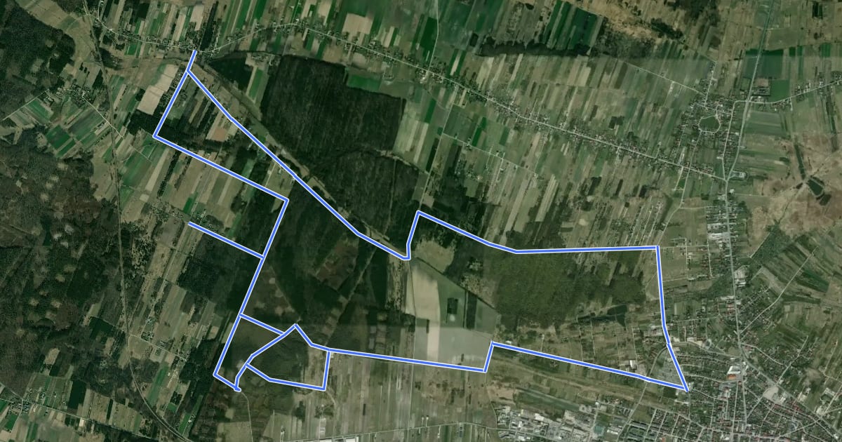 Маршрут Trasa rowerowa Busko-Kameduły на спутниковом снимке