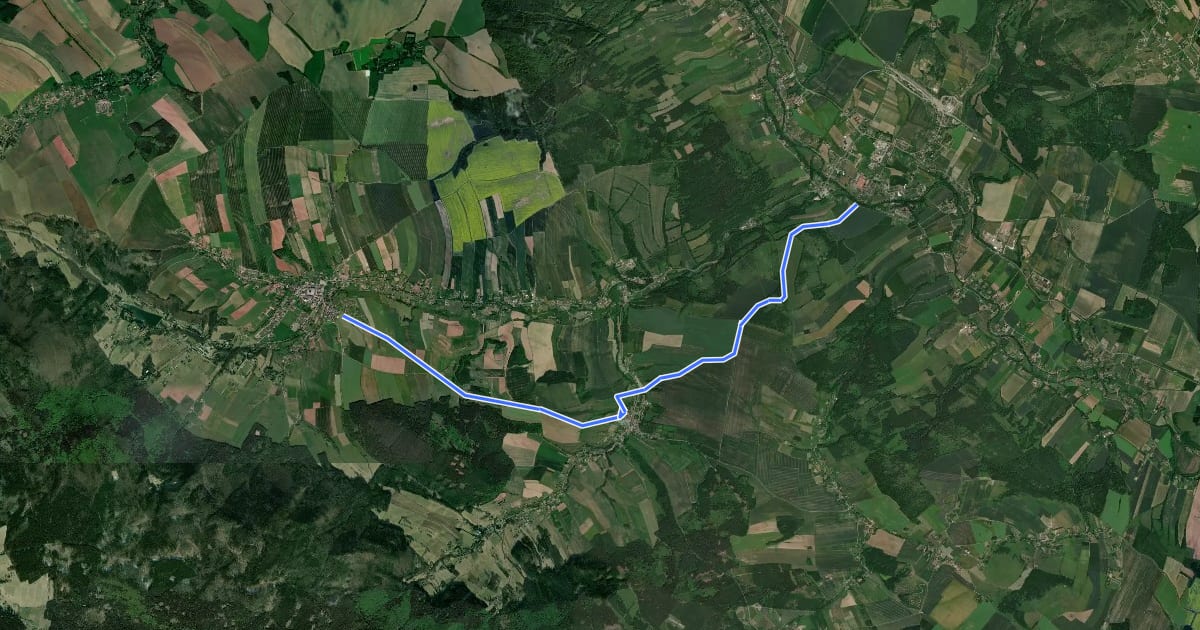 Маршрут Trasa rowerowa Ścinawka - Radków на спутниковом снимке