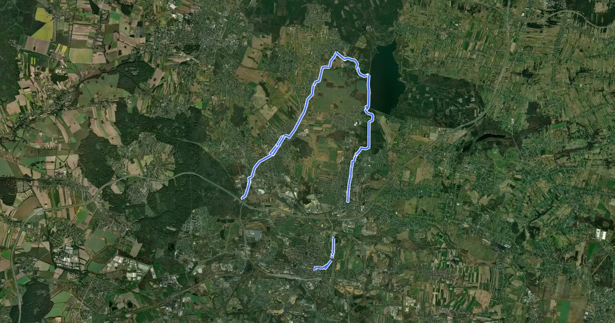 Маршрут Trasa rowerowa nr 401 на спутниковом снимке