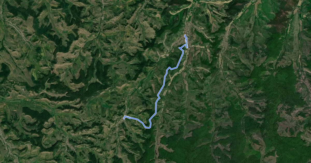 Маршрут Traseul de legătură CP2 (Richiș) - CP4 (Biertan) на спутниковом снимке