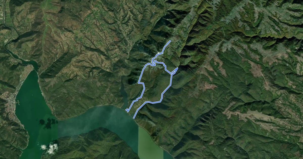Маршрут Traseul ecoturistic Vodița – Dealul Duhovnei на спутниковом снимке