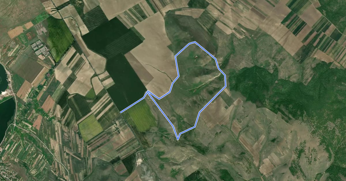 Маршрут Traseul tematic geologic Poteca Priopcei на спутниковом снимке