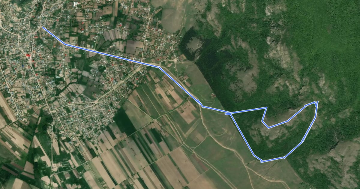 Маршрут Traseul tematic Poveștile Măcinului на спутниковом снимке