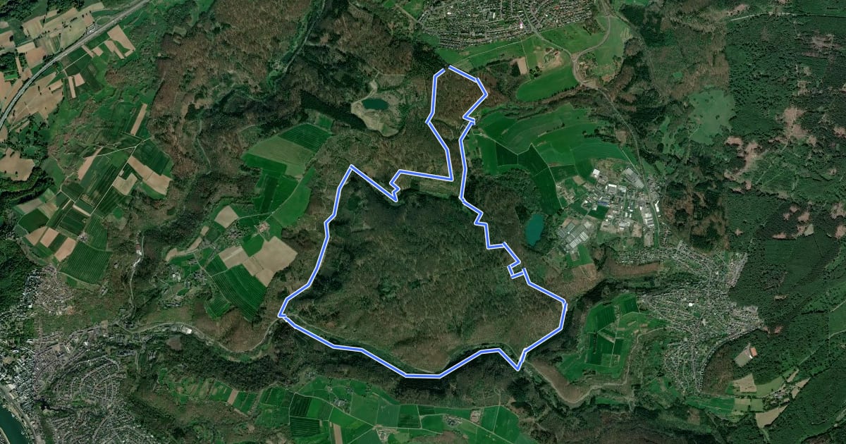 Маршрут Traumpfad Waldschluchtenweg на спутниковом снимке